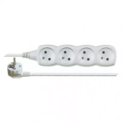 EMOS Prodlužovací kabel 10 m / 4 zásuvky / bílý / PVC / 1 mm2