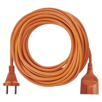 EMOS Dvoužilový pohyblivý přívod 20 m / 1 zásuvka / oranžový / PVC / 230 V / 1,5 mm2