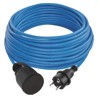 EMOS Počasí odolný prodlužovací kabel 20 m / 1 zásuvka / modrý / PVC / 230 V / 1,5 mm2