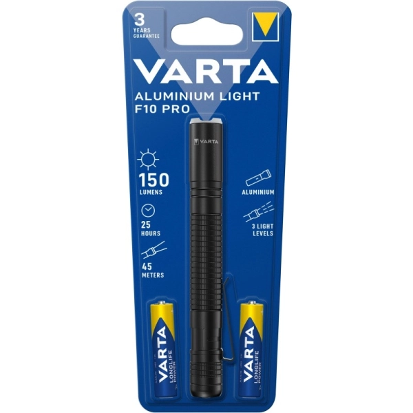 Svítilna VARTA Aluminium Light F10 Pro LED/2xAAA 16606