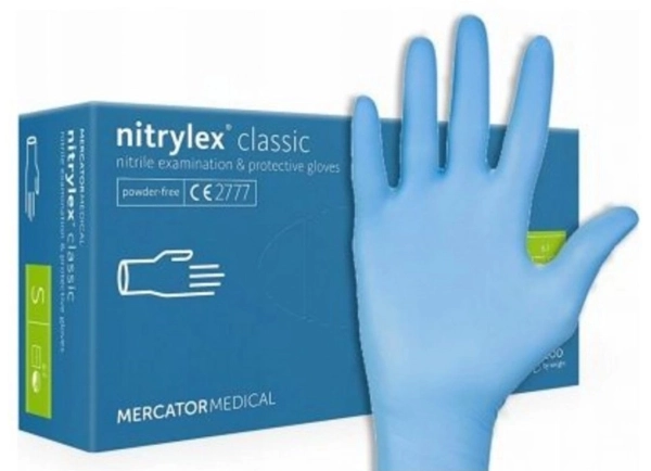 Rukavice nitrilové jednorázové Mercator Medical Nitrylex Classic 100 ks - vel. L