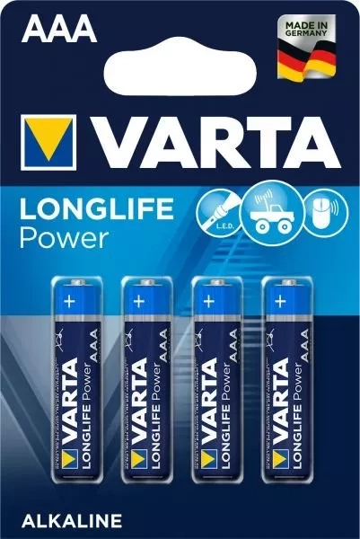 Baterie alkalická Varta Longlife Power AAA, LR03 4 ks