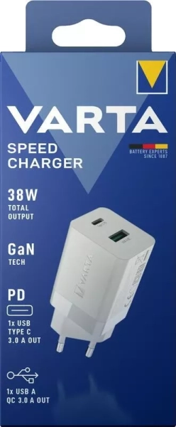 Nabíjecí adaptér Varta Speed Charger USB-A / USB-C (38W) 57955
